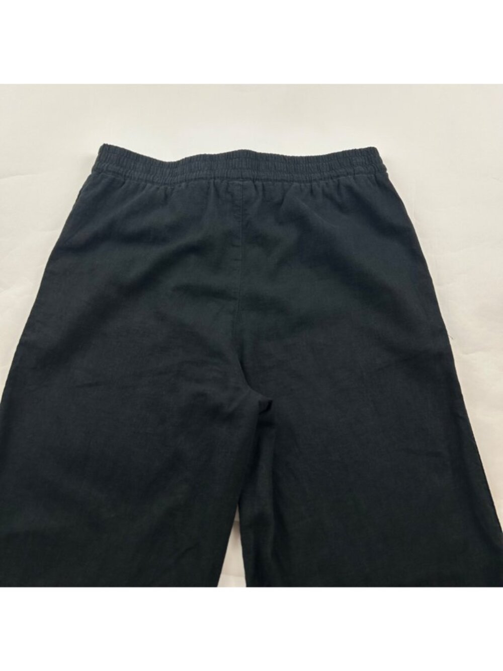 A New Day Black Linen Blend Wide Leg Lounge Pant L - Picture 7 of 7